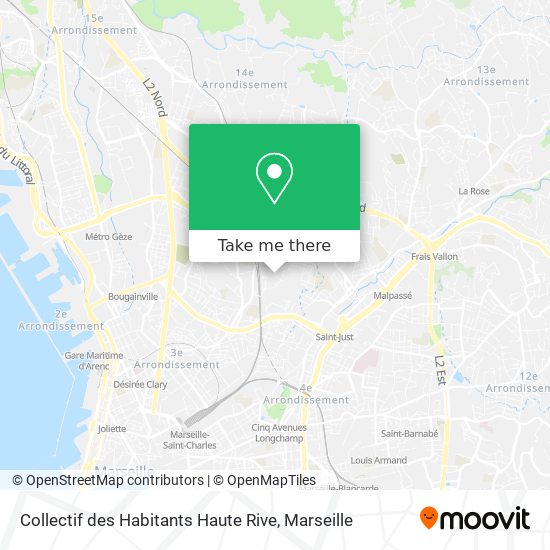 Collectif des Habitants Haute Rive map