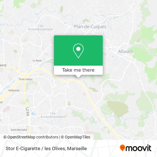 Mapa Stor E-Cigarette / les Olives