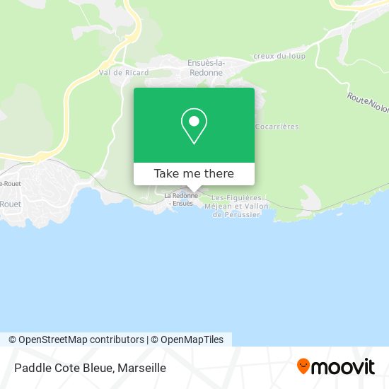 Paddle Cote Bleue map
