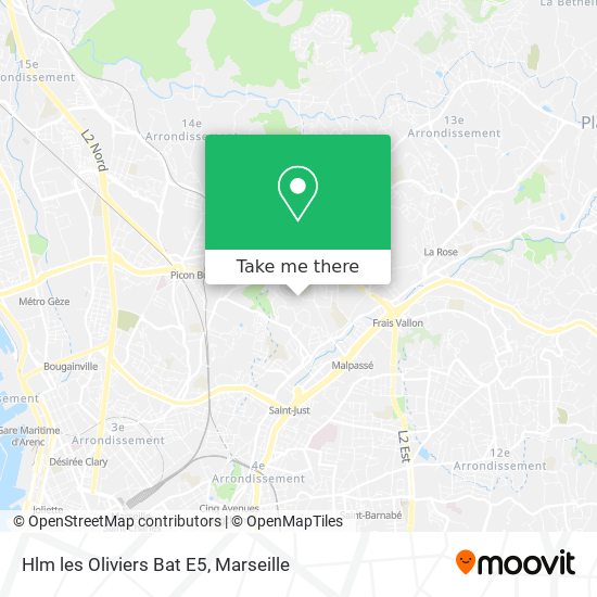 Hlm les Oliviers Bat E5 map
