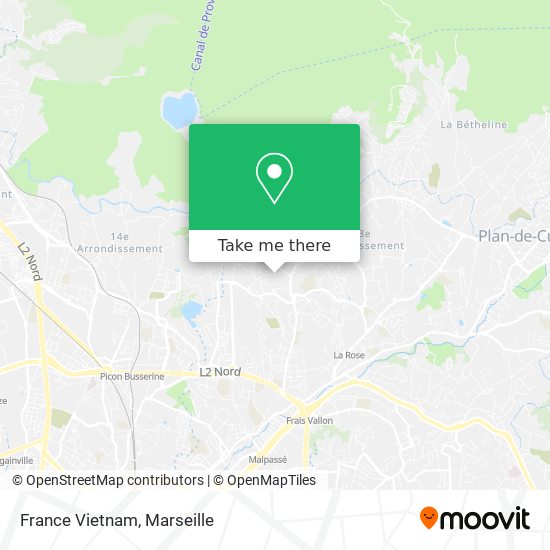 France Vietnam map