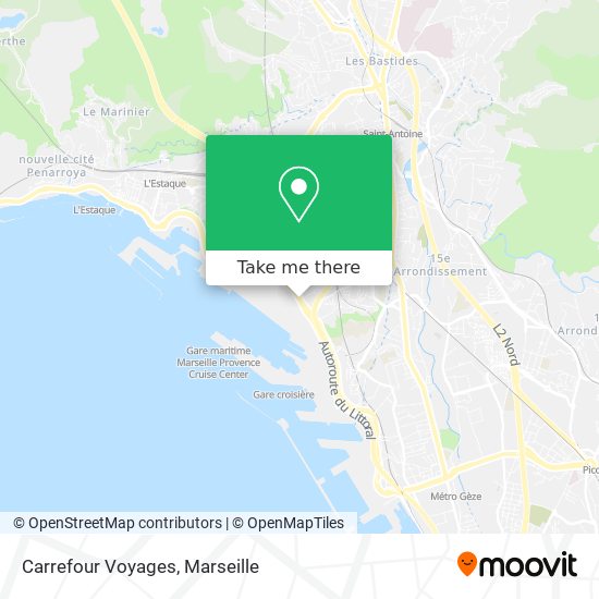 Carrefour Voyages map