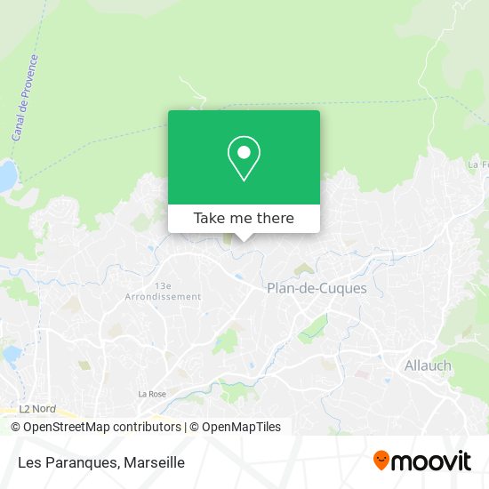 Les Paranques map