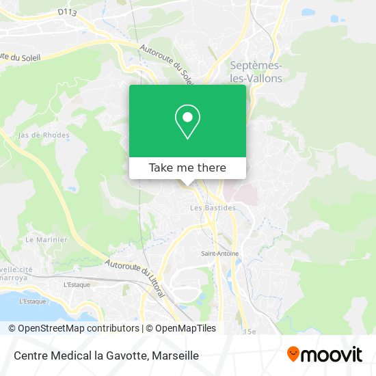 Centre Medical la Gavotte map