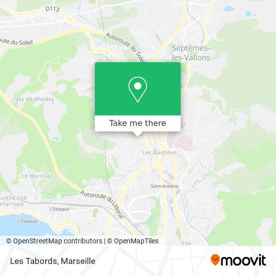 Les Tabords map