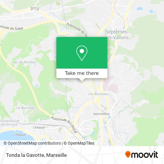 Tonda la Gavotte map