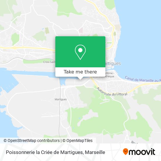 Poissonnerie la Criée de Martigues map