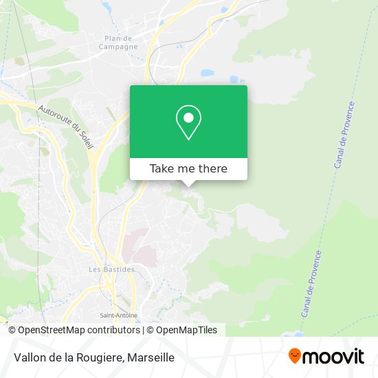 Mapa Vallon de la Rougiere