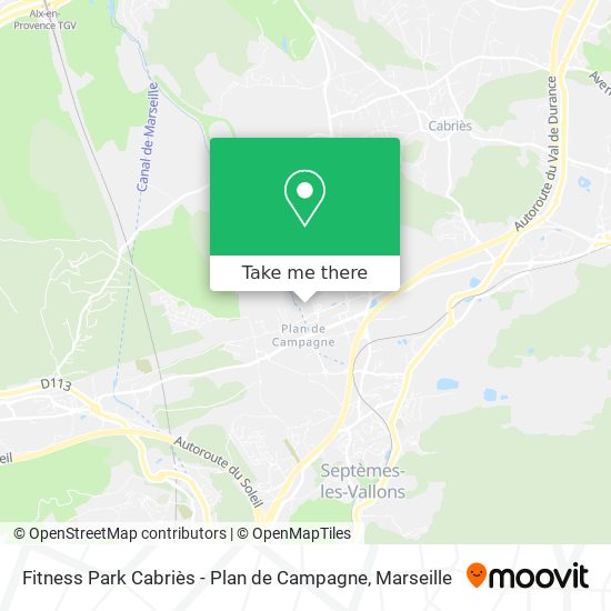 Fitness Park Cabriès - Plan de Campagne map