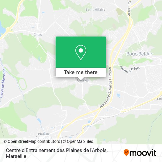 Centre d'Entrainement des Plaines de l'Arbois map