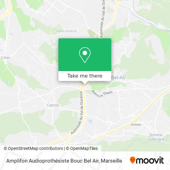 Amplifon Audioprothésiste Bouc Bel Air map