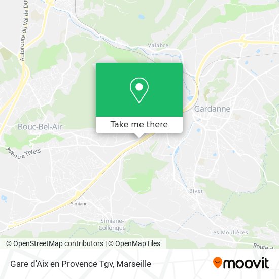 Gare d'Aix en Provence Tgv map