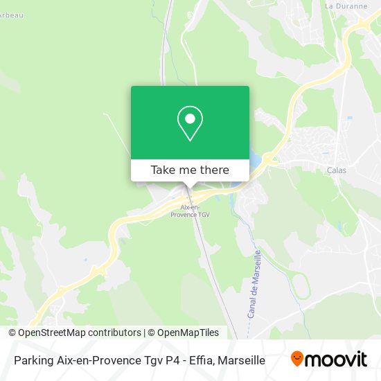 Mapa Parking Aix-en-Provence Tgv P4 - Effia