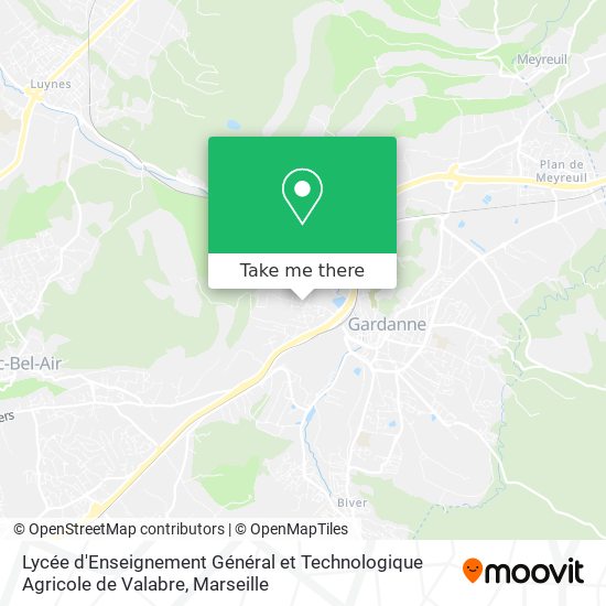 Lycée d'Enseignement Général et Technologique Agricole de Valabre map