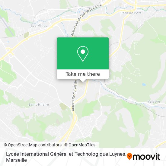 Lycée International Général et Technologique Luynes map