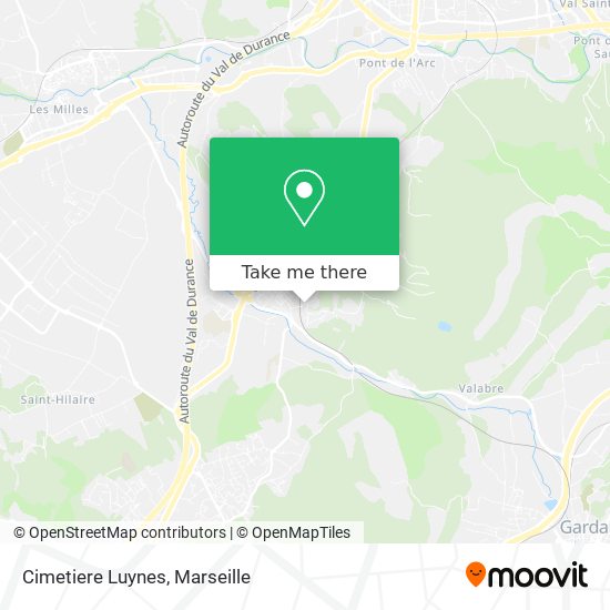 Cimetiere Luynes map