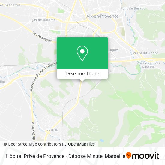 Hôpital Privé de Provence - Dépose Minute map