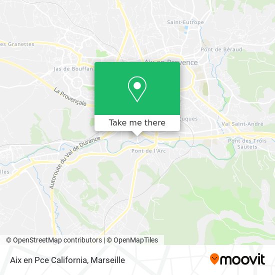 Mapa Aix en Pce California