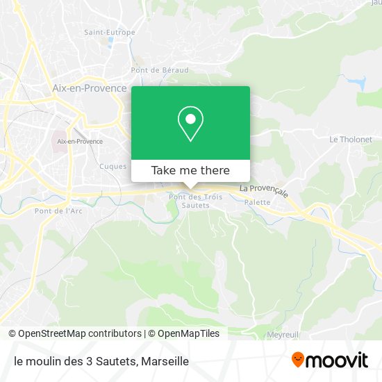 le moulin des 3 Sautets map
