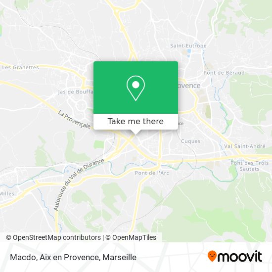 Macdo, Aix en Provence map