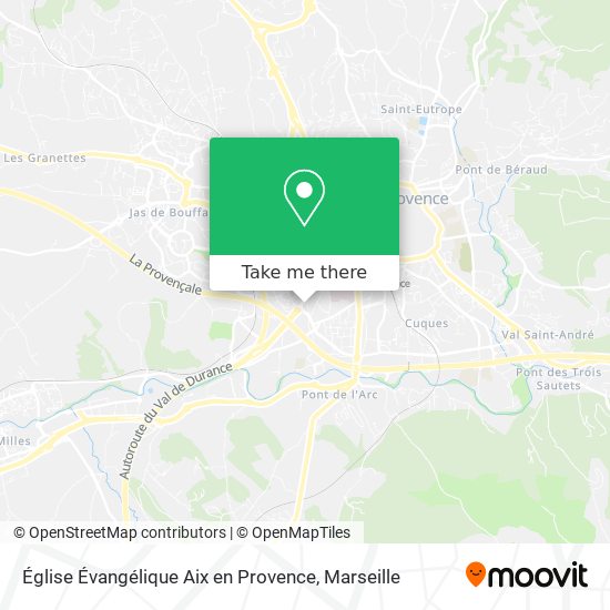 Mapa Église Évangélique Aix en Provence