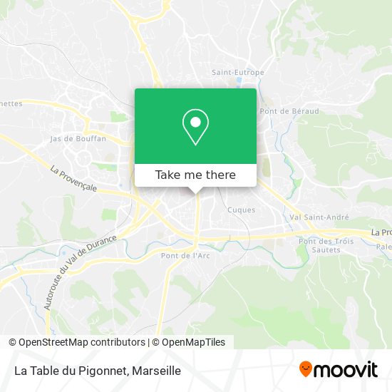 La Table du Pigonnet map