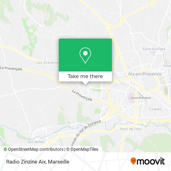 Radio Zinzine Aix map