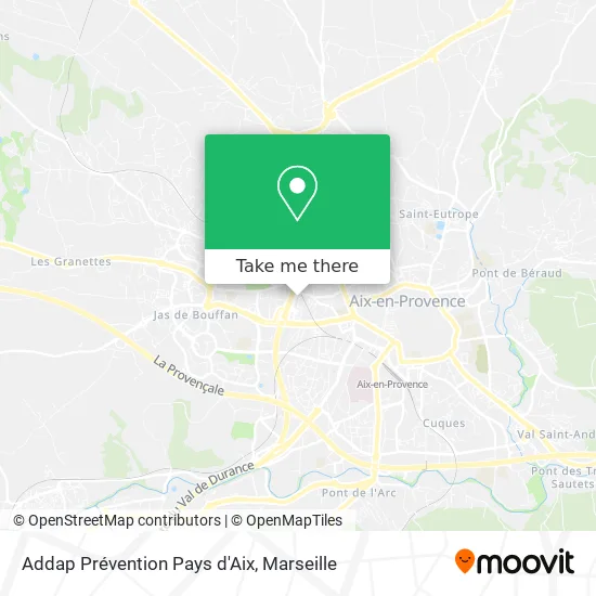 Addap Prévention Pays d'Aix map