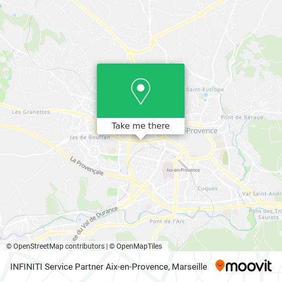 Mapa INFINITI Service Partner Aix-en-Provence