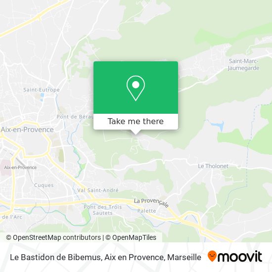 Le Bastidon de Bibemus, Aix en Provence map
