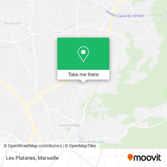Les Platanes map