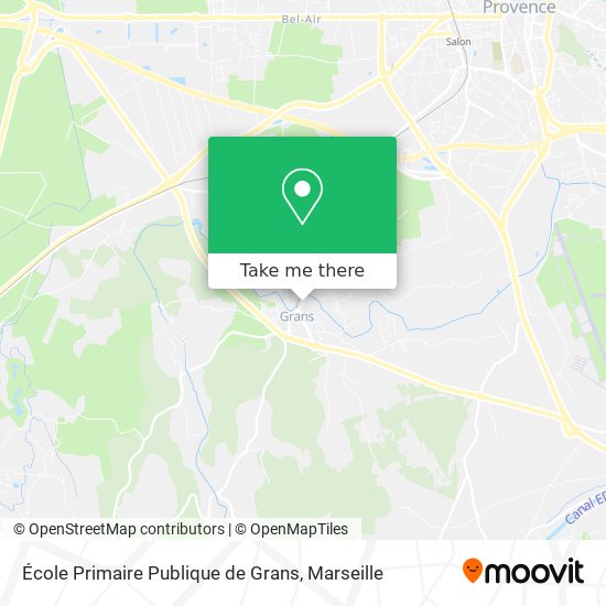 Mapa École Primaire Publique de Grans