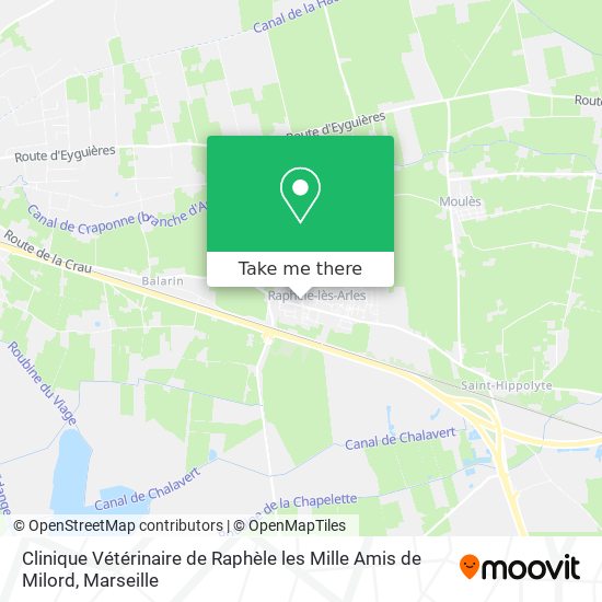 Clinique Vétérinaire de Raphèle les Mille Amis de Milord map