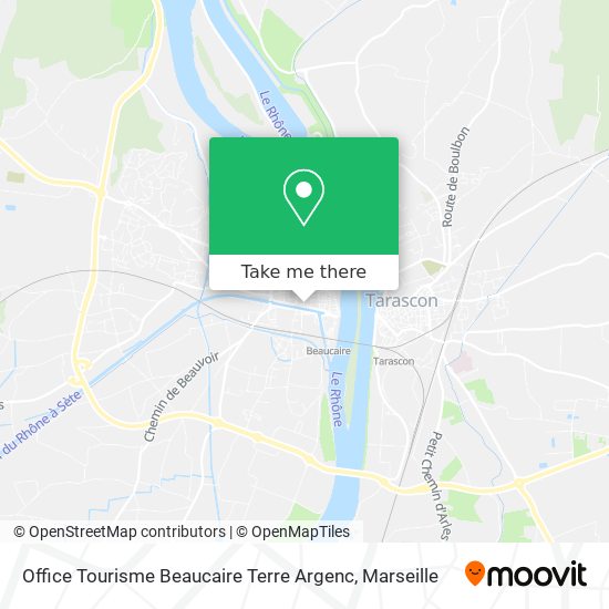 Mapa Office Tourisme Beaucaire Terre Argenc