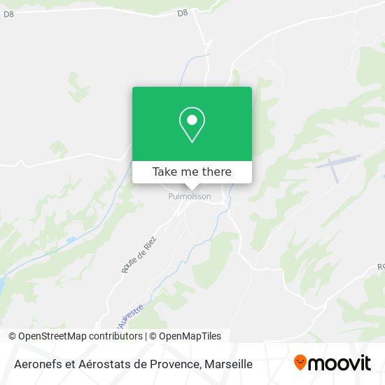 Mapa Aeronefs et Aérostats de Provence