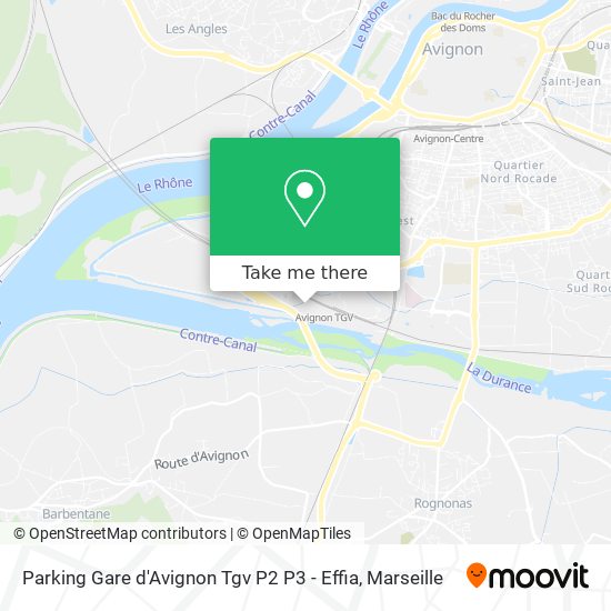 Parking Gare d'Avignon Tgv P2 P3 - Effia map