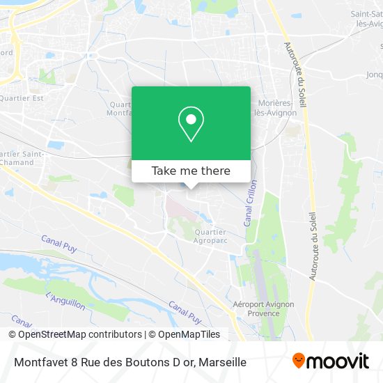 Montfavet 8 Rue des Boutons D or map