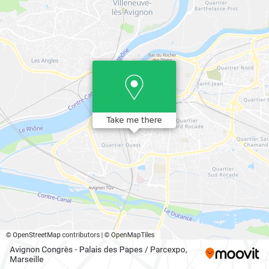 Avignon Congrès - Palais des Papes / Parcexpo map