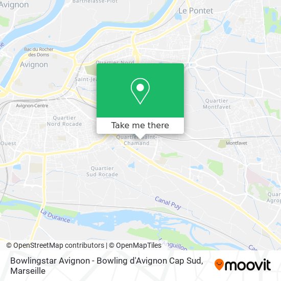 Bowlingstar Avignon - Bowling d'Avignon Cap Sud map
