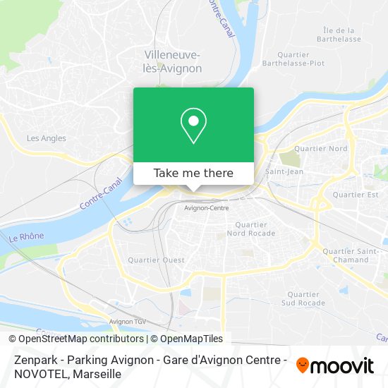 Zenpark - Parking Avignon - Gare d'Avignon Centre - NOVOTEL map