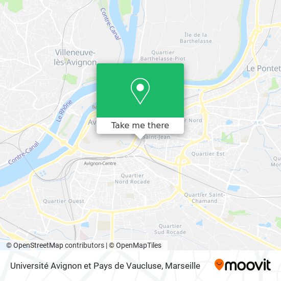 Université Avignon et Pays de Vaucluse map