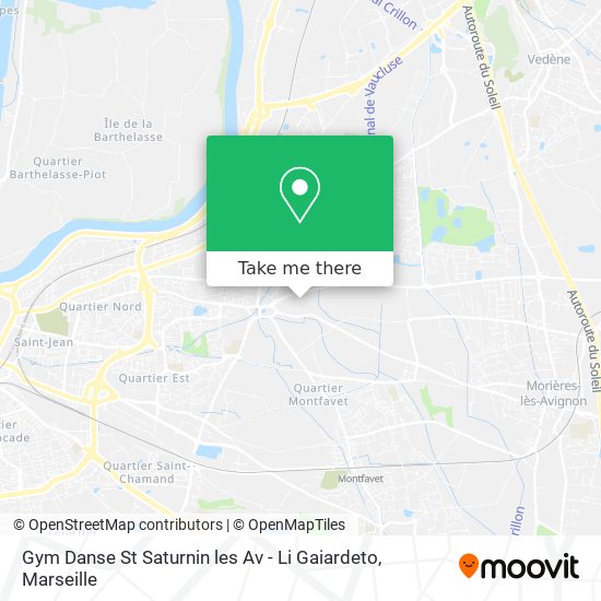 Gym Danse St Saturnin les Av - Li Gaiardeto map