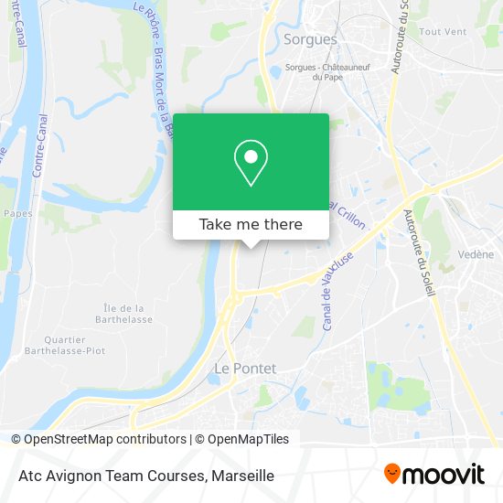 Atc Avignon Team Courses map