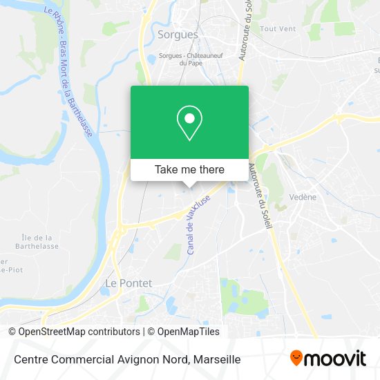Centre Commercial Avignon Nord map