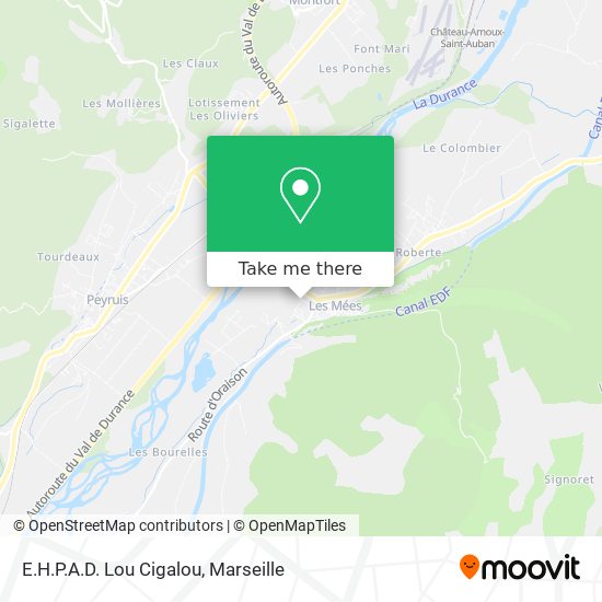 E.H.P.A.D. Lou Cigalou map
