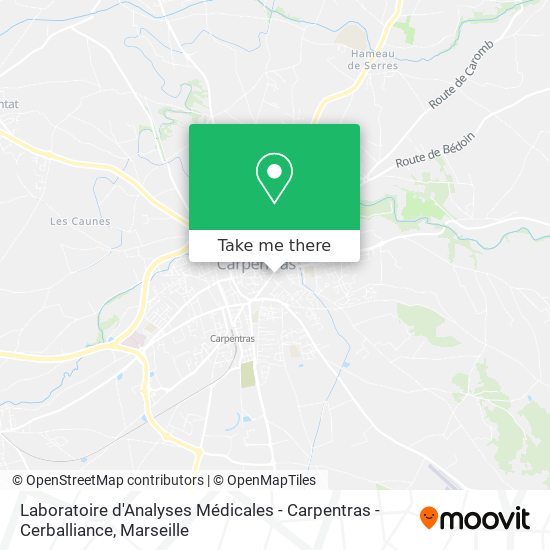 Laboratoire d'Analyses Médicales - Carpentras - Cerballiance map
