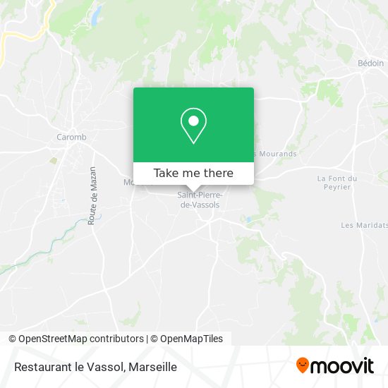 Restaurant le Vassol map