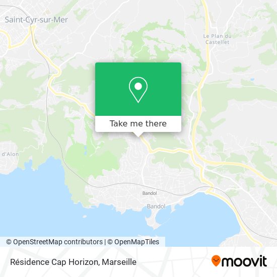 Résidence Cap Horizon map