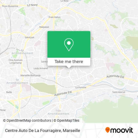 Centre Auto De La Fourragère map