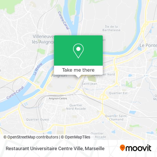 Restaurant Universitaire Centre Ville map